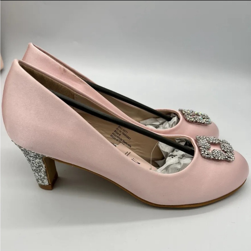 Badgley Mischka Girl's Kids Marcy Pink Jewel Heels